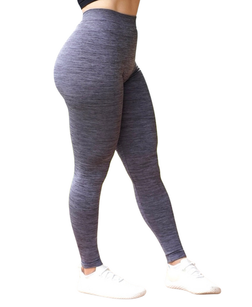 V-BACK SCRUNCH LEGGINGS- CHARCOAL