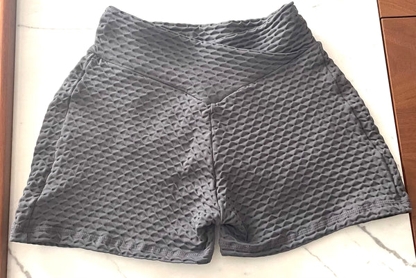 SCRUNCH BUTT SHORTS- DARK GREY